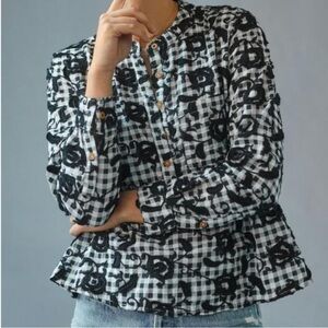 Anthropologie Pilcro The Whitney Trapeze Buttondown